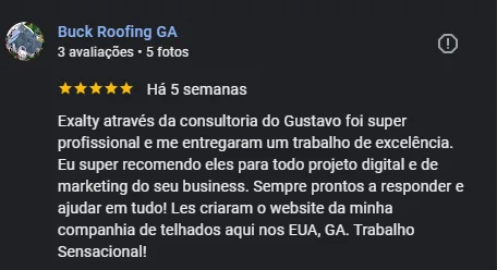 Avaliação 5 estrelas de Buck Roofing GA sobre a Exalty